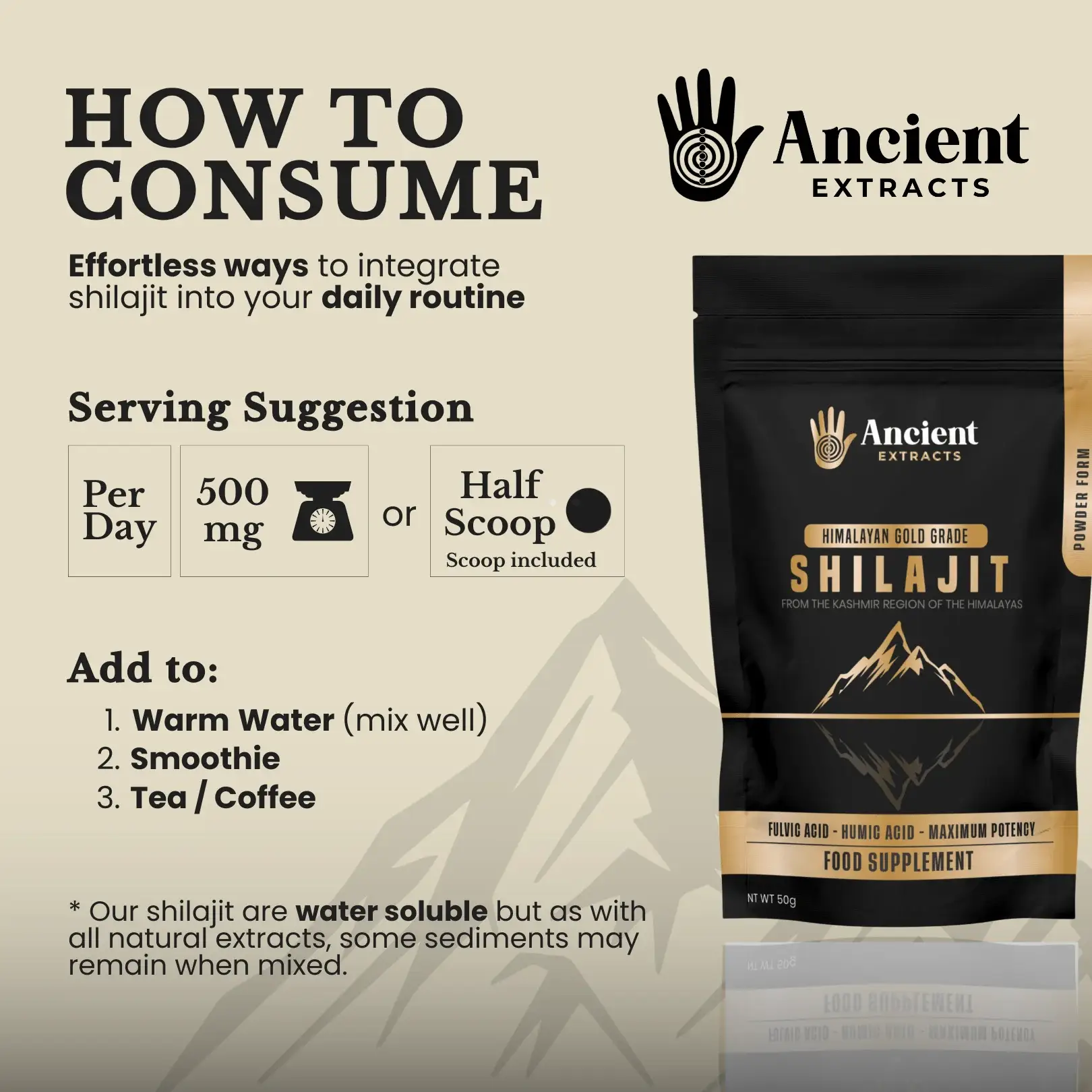 Ancient Extracts Ltd – wholesale Protein/superfood powder – Shilajit Pair - Organic Resin and Powder - 80% Fulvic Acid2