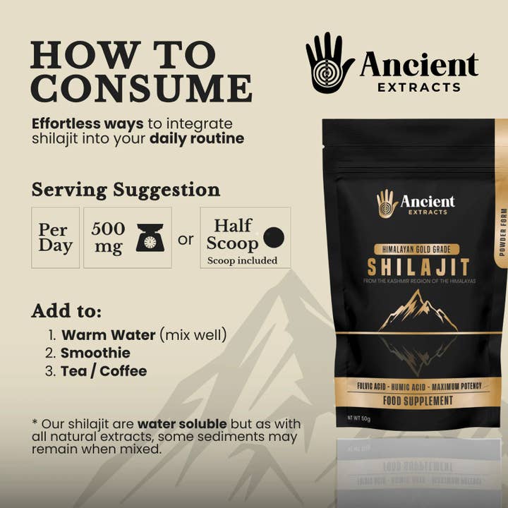 Ancient Extracts Ltd – wholesale Protein/superfood powder – Shilajit Pair - Organic Resin and Powder - 80% Fulvic Acid2