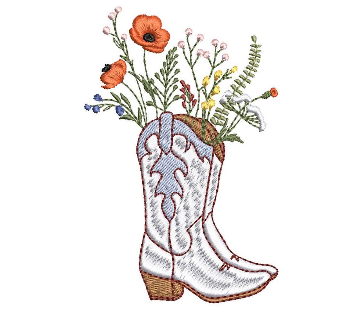 Embroidery - Venta al por mayor Sudadera - Mujer - Sudadera con cuello redondo Cowgirl Boot1