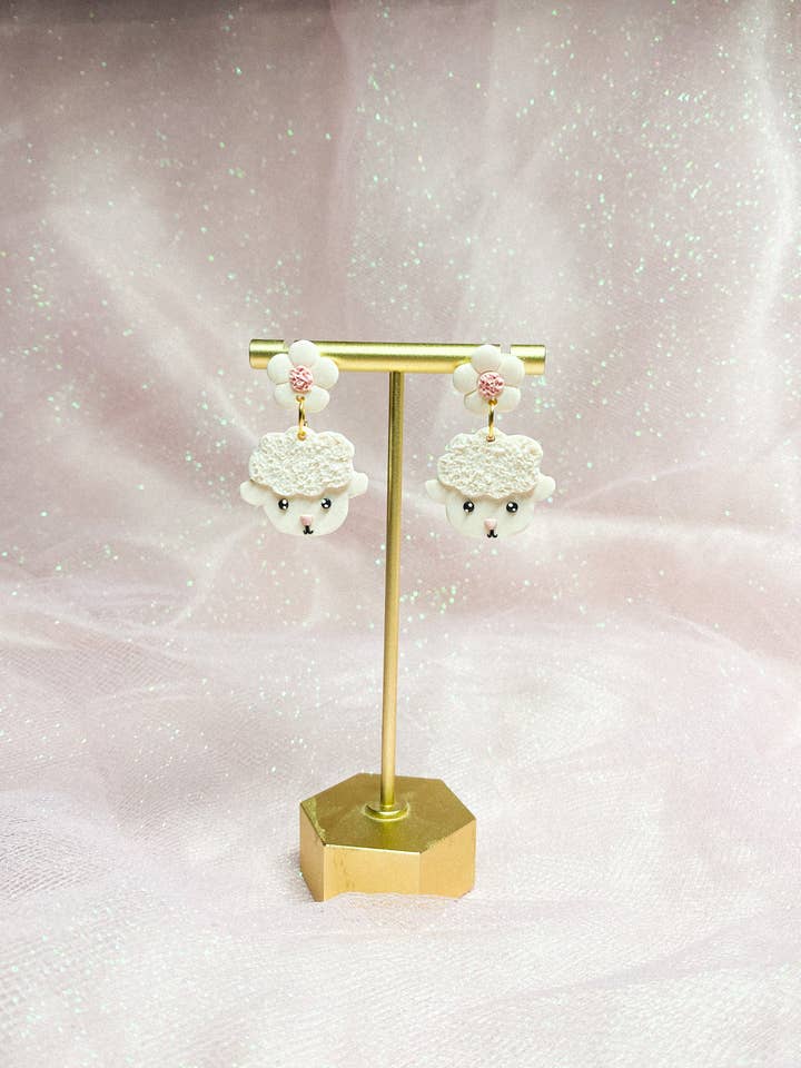 Daisy Sheep Earrings for wholesale by Floreciste