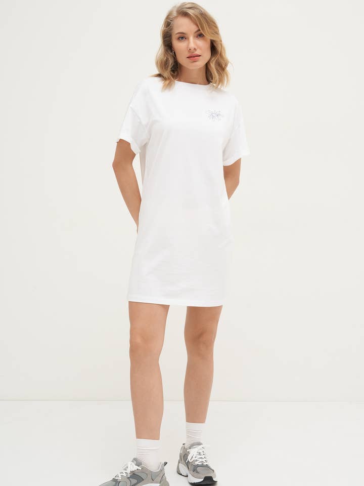 Damen-Tunika aus bedruckter Baumwolle für den Großhandel von linenease