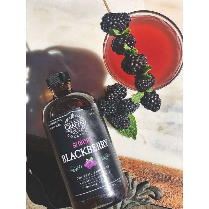 Crafted Cocktails - Wholesale Cocktail Mix/Syrup - Blackberry Shrub - Cocktail Enhancer & Soda Flavoring5
