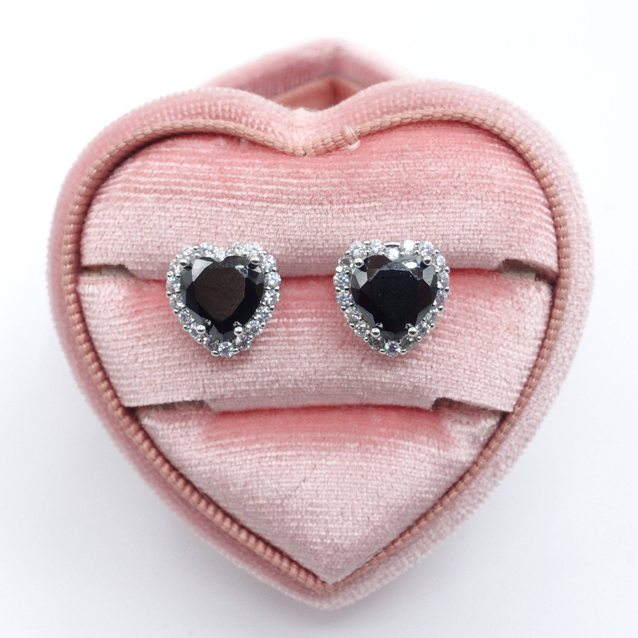 Daemon srls - Wholesale Stud/Post Earrings - DIANA ~Orecchini a bottone con cubic zirconia a forma di cuore28