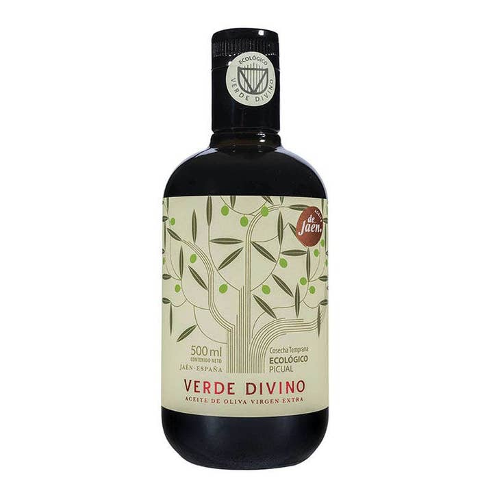 Aceite Oliva Virgen Extra Picual Eco Verde Divino, 500ml para venta al por mayor de Made in Spain