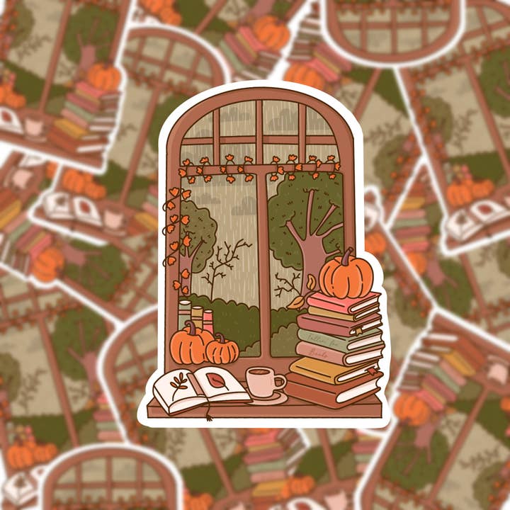 Cozy Fall Sticker, Cozy Fall Reading Sticker, Cozy Reading for wholesale by Cotswold Transfers