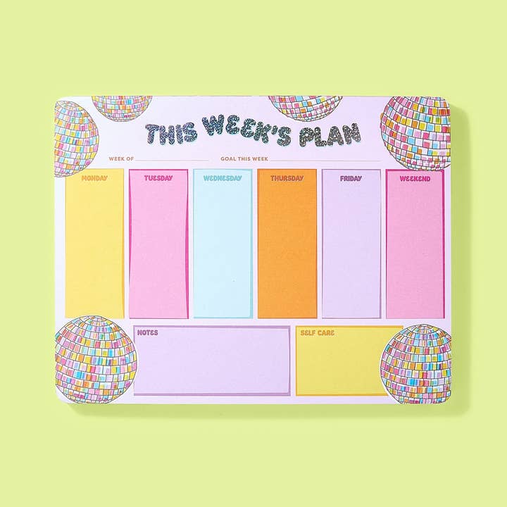 Weekly Planner - Disco Ball - Katie - 52 Sheets for wholesale by Taylor Elliott Designs