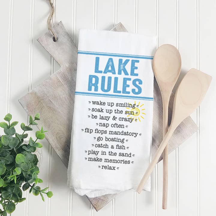 Lake Rules | Towel for wholesale by Pinetree Innovations