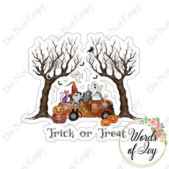 Sticker - Trick or Treat for wholesale by Words of Ivy
