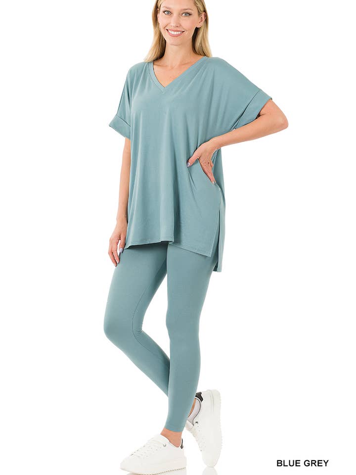 42POPS - Wholesale Lounge Set - Women's - ..SI-18582 Tunic & Leggings 2pc Set