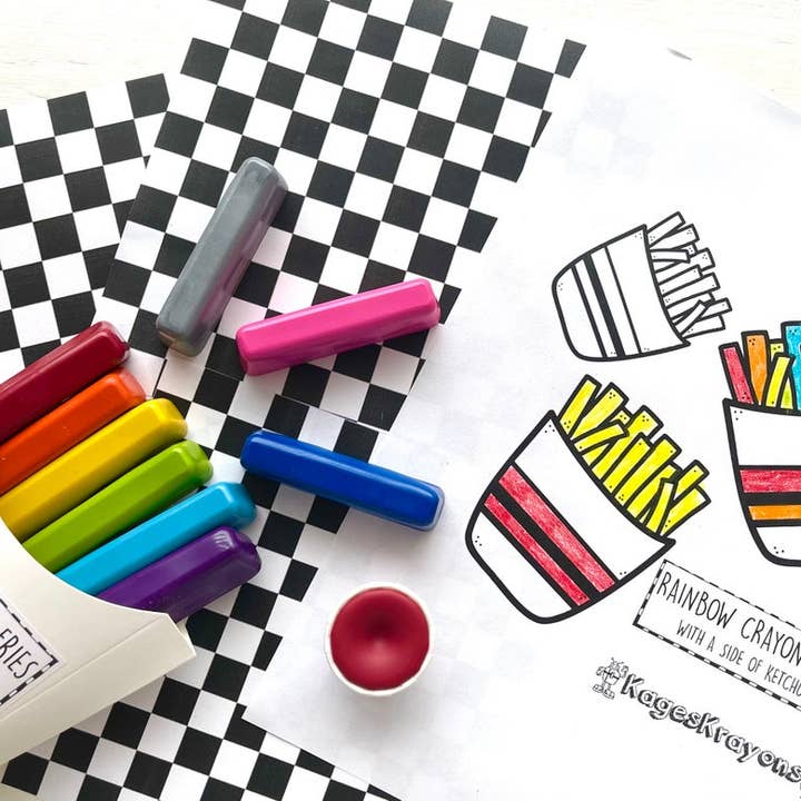 KagesKrayons - Wholesale Crayons – Child & baby - Rainbow Crayon Fries8