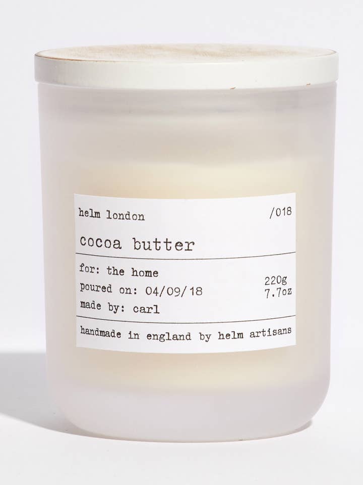 Vela exclusiva de mantequilla de cacao para venta al por mayor de Helm London