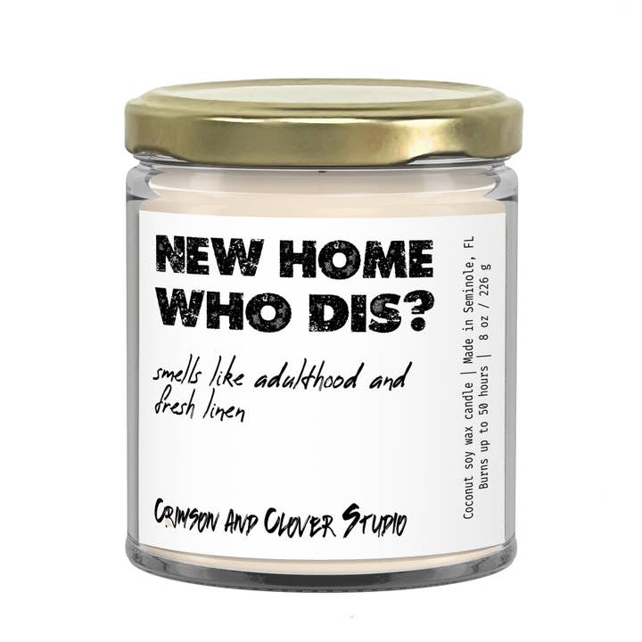 New Home Dis Housewarming Funny Candle for wholesale by Crimson and Clover Studio