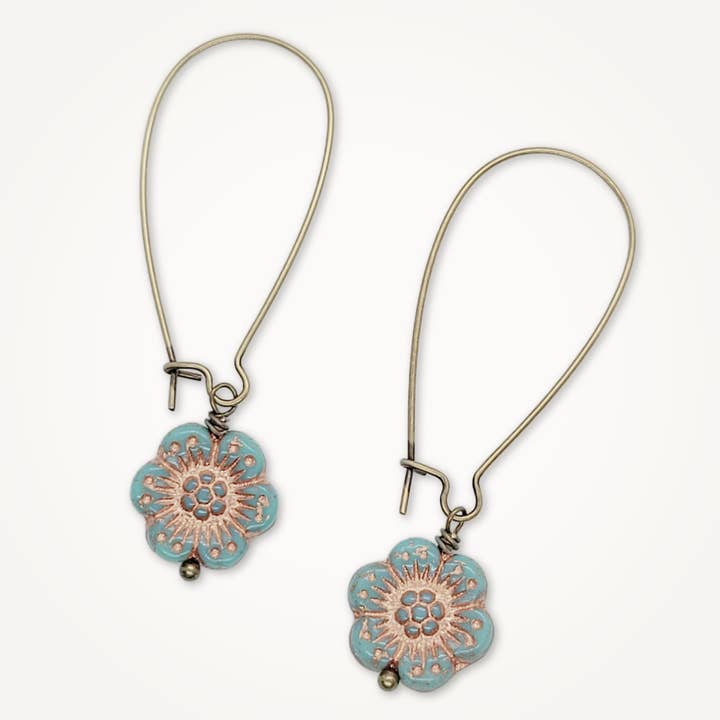 Beatrixbell Handcrafted - Wholesale Dangle Earrings - Wild Rose Earrings • Czech Glass5