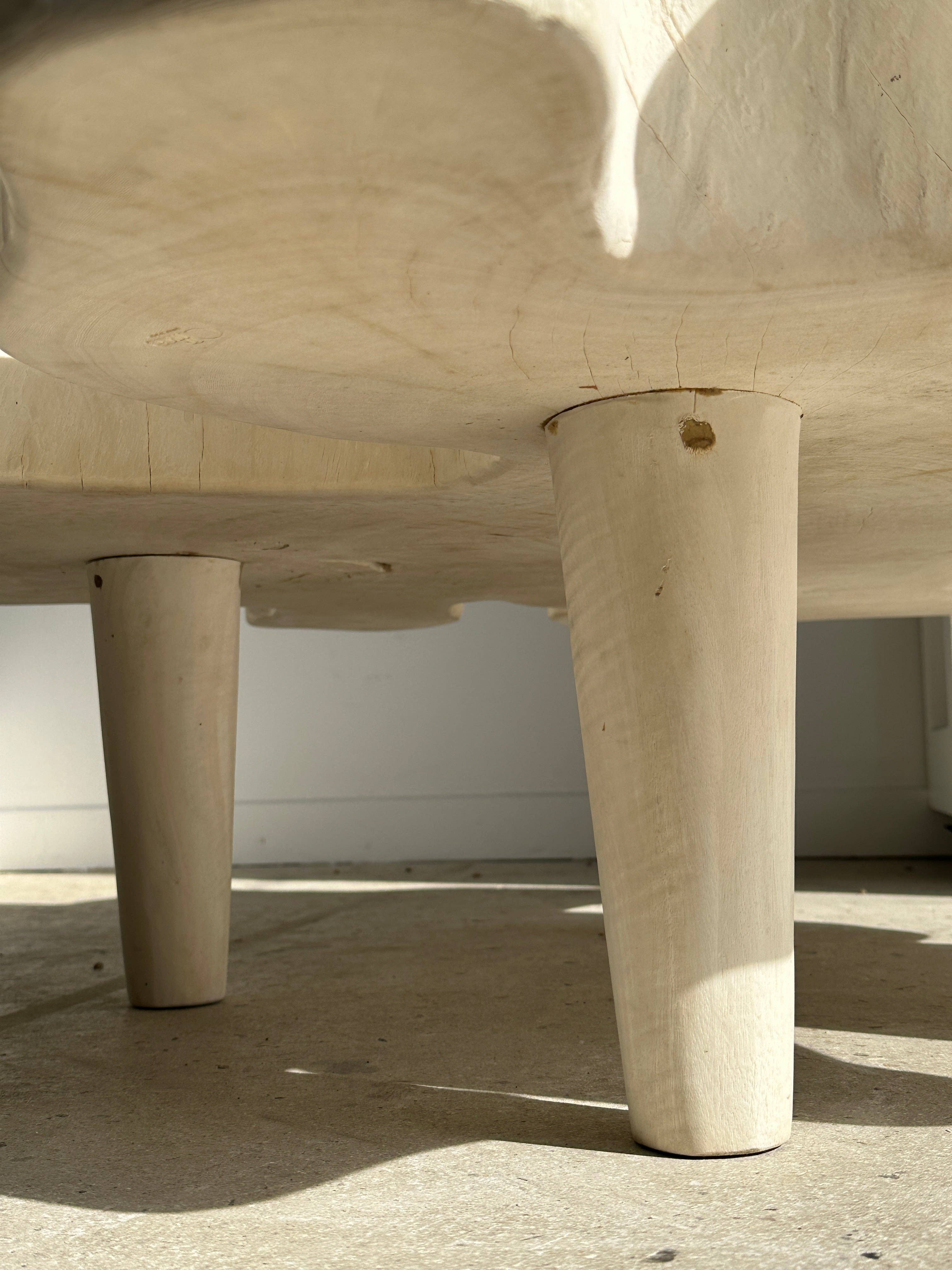 Office Objets - Wholesale Coffee Table - Very large coffee table in bleached mango wood with organic top D:140cm26