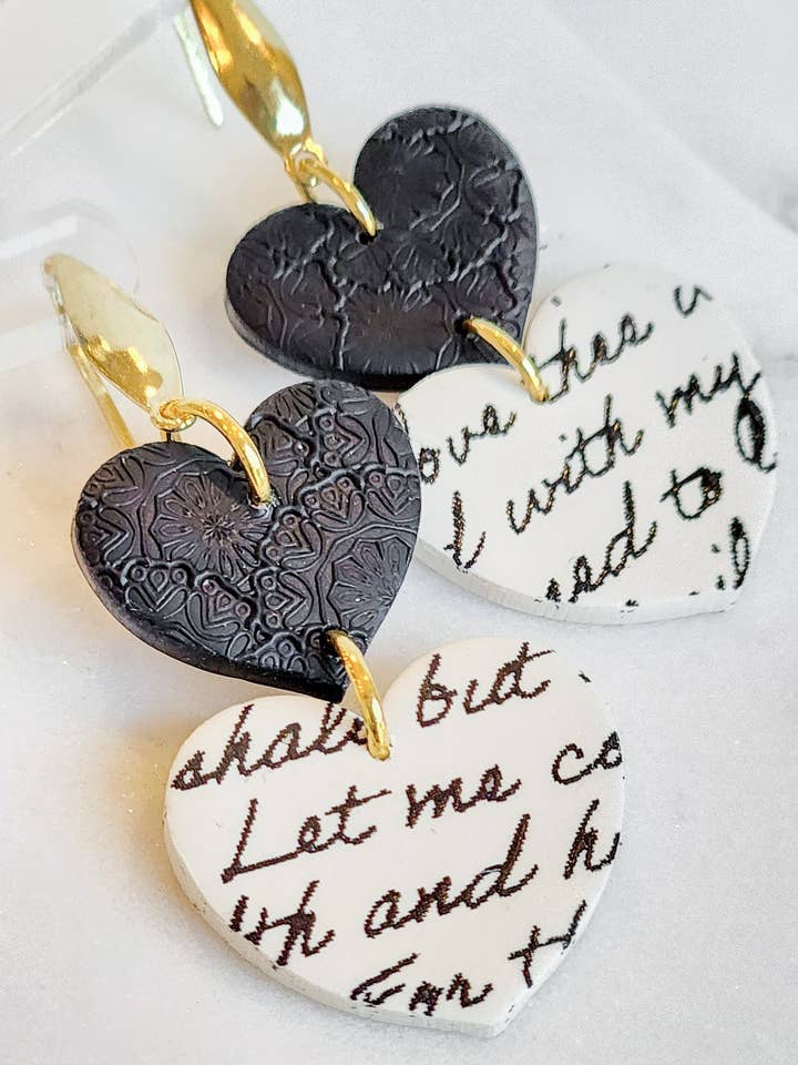 Lettres d'amour en forme de cœurs pour la vente par Marbled Maven