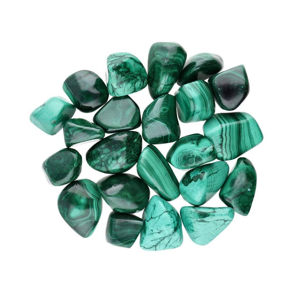 Vives de la Cortada S.L - Wholesale Spiritual Stone/Crystal - Malachite Tumbled Stones T-3 and T-51