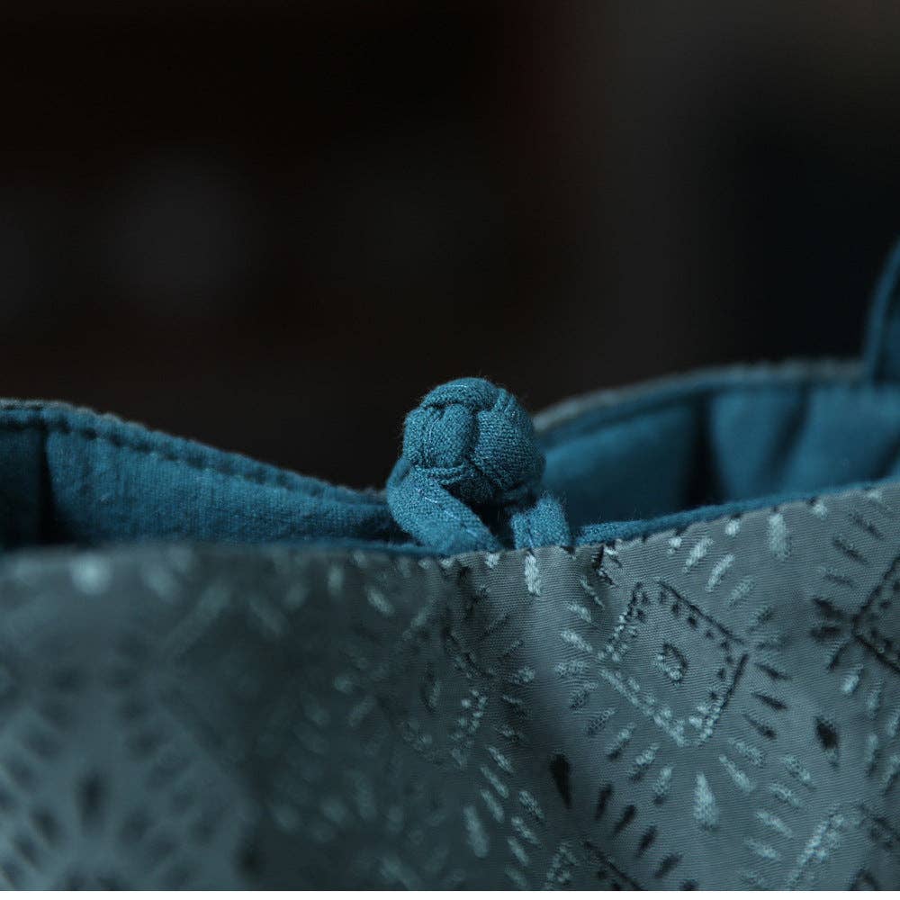 Gohobi （We cover U.S. import duties） – wholesale Förvaringspåse – Gohobi Grön Vävd Brokad Tekärlsförvaring Resväska Shifuku10