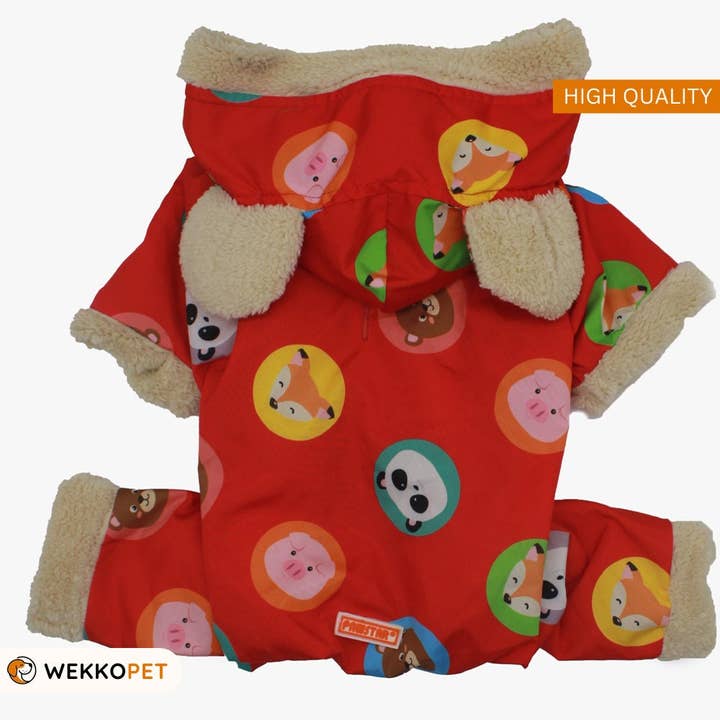 (LOT DE 5) Manteau pour chien de haute qualité, animaux rouges, cadeau parfait pour les amoureux des chiens, WEKKOPET pour la vente par WEKKOPET