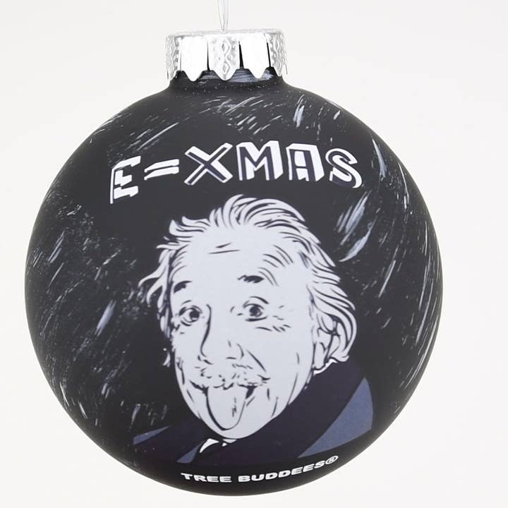 Tree Buddees - Wholesale Ornament - E=Xmas Albert Einstein Glass Christmas Ornament4