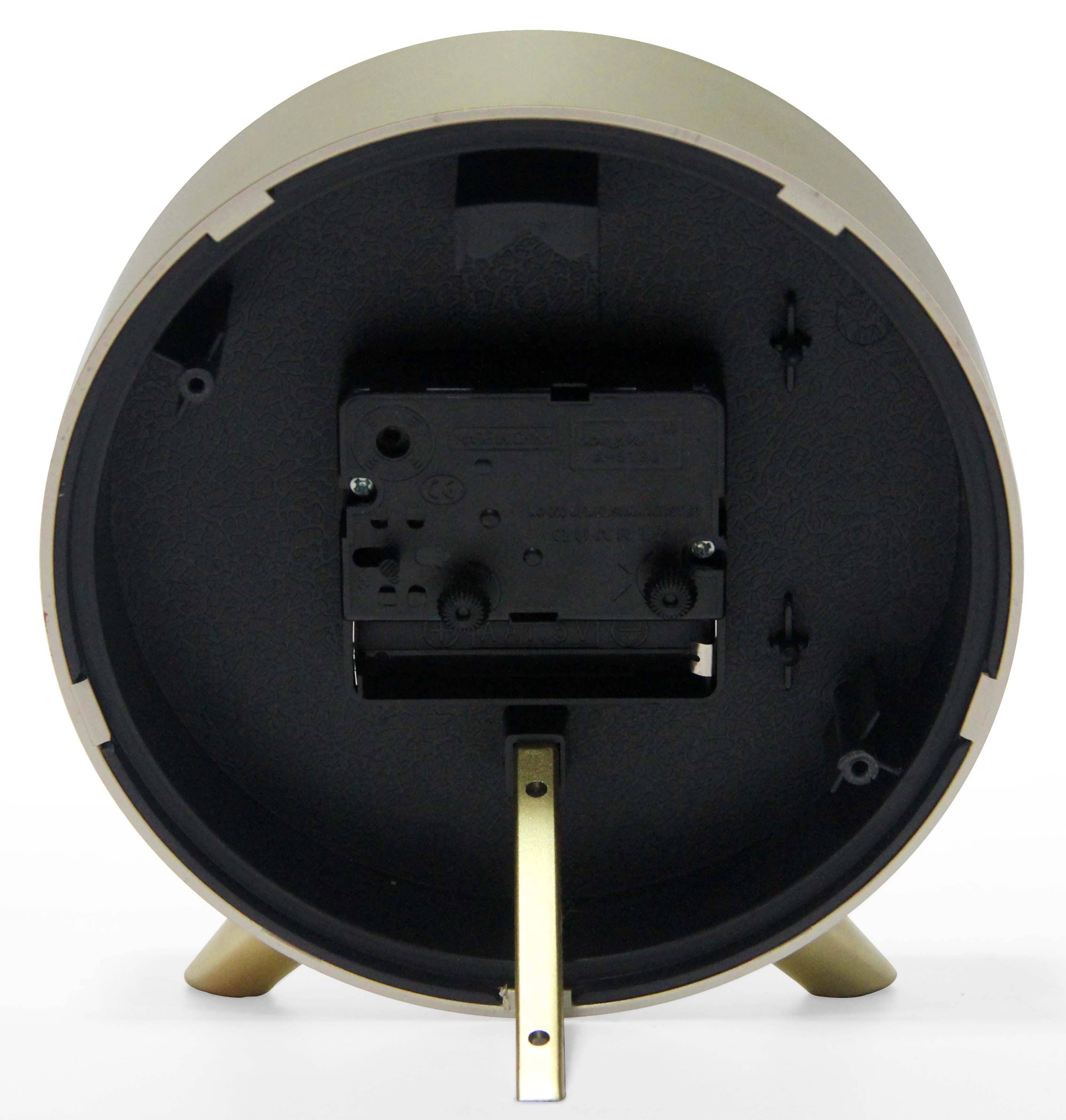 Infinity Instruments - Wholesale Desk Clock - Table Clock Round Gold Tabletop Clock Alarm 5.75 Inch1