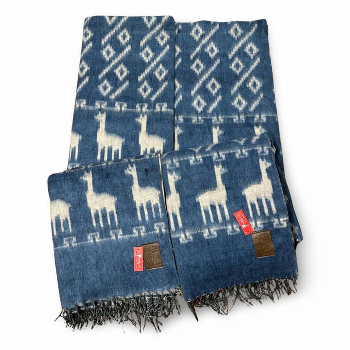 Sanyork Fair Trade - Wholesale Throw Blanket - Brushed Alpaca Solid Color Blanket - Blue Alpaca