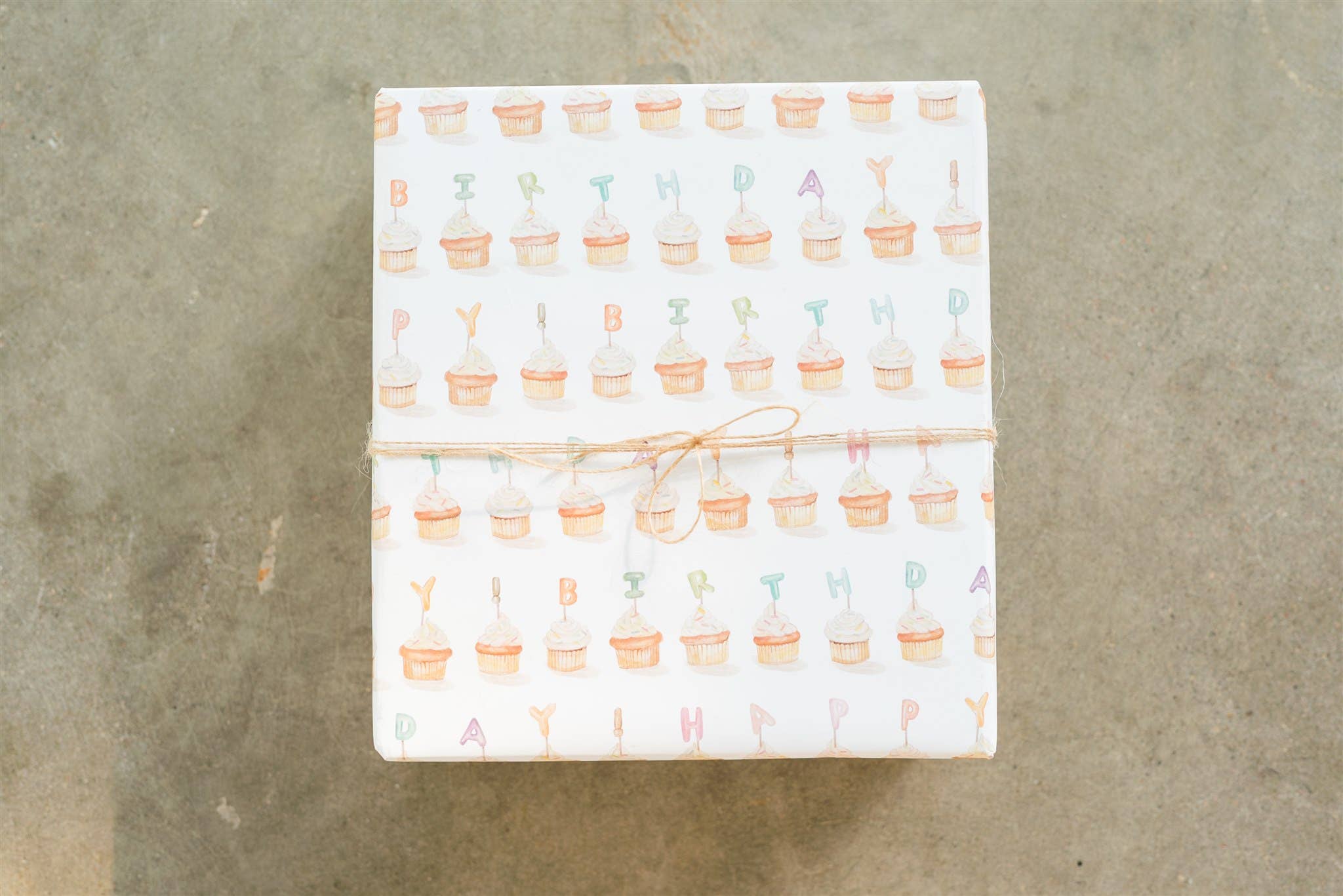 Lana's Shop - Wholesale Flat Wrap - Cupcake Happy Birthday Gift Wrap Sheet2