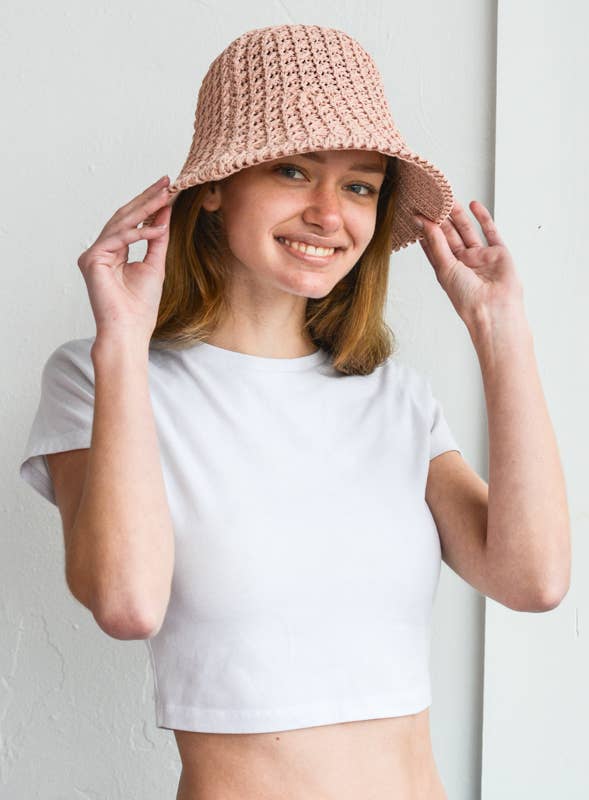 Mark Ashton Wholesale - Wholesale Bucket Hat - Women's - 90s Crocheted Bucket Hat10