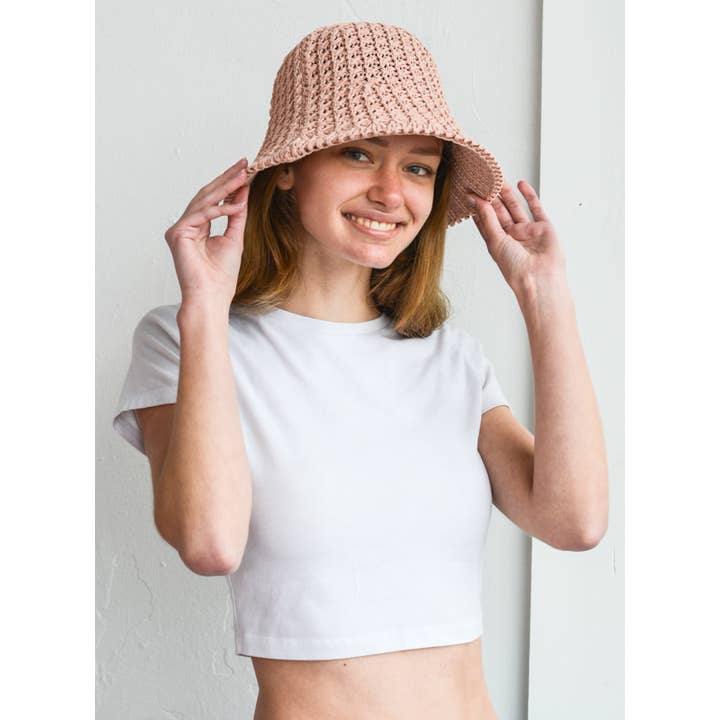 Mark Ashton Wholesale - Wholesale Bucket Hat - Women's - 90s Crocheted Bucket Hat10