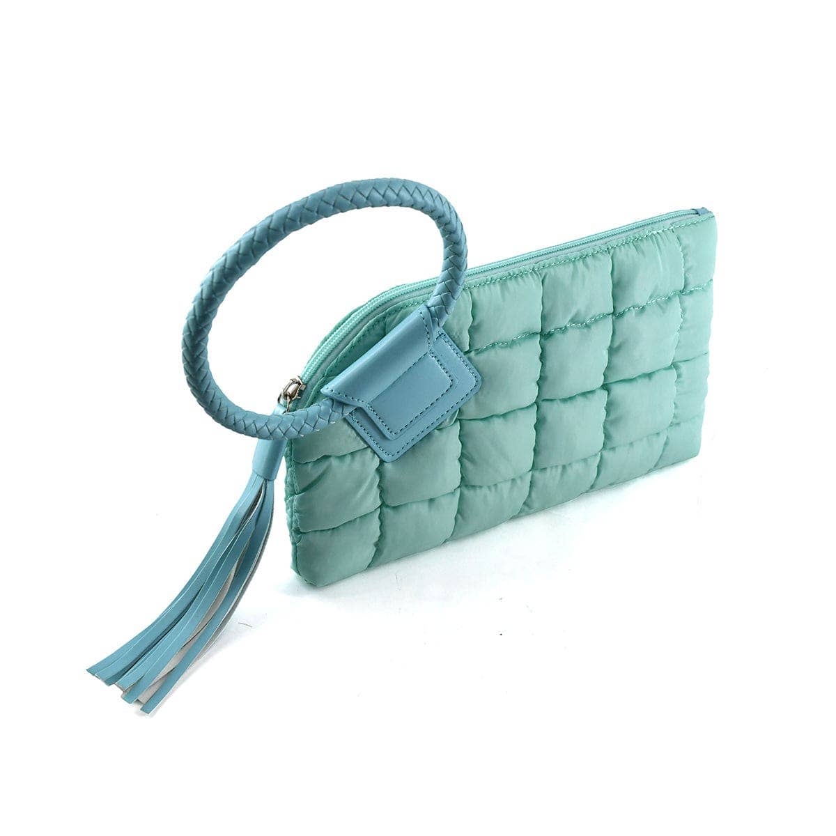 MiMi Wholesale - Wholesale Clutch Bag - Women's - QP204 Quilted Puffer Wristlet/Clutch With Tassel3