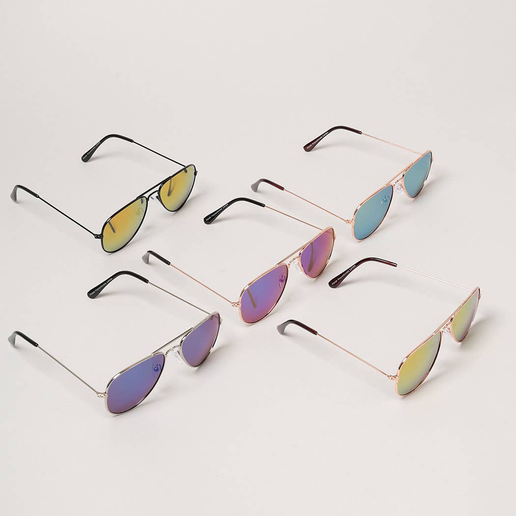  ASSORTED Kid's Tinted Aviator Sunglasses for wholesale on Faire3
