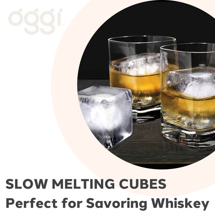 Oggi - Vendita all'ingrosso Vassoi/stampi per ghiaccio - Vaschette per Ghiaccio - Set di 2 Grandi Cubi Quadrati da 6 - Grigio5