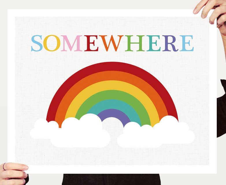 Creative Monsoon - Wholesale Art Print - Somewhere Over The Rainbow Print2