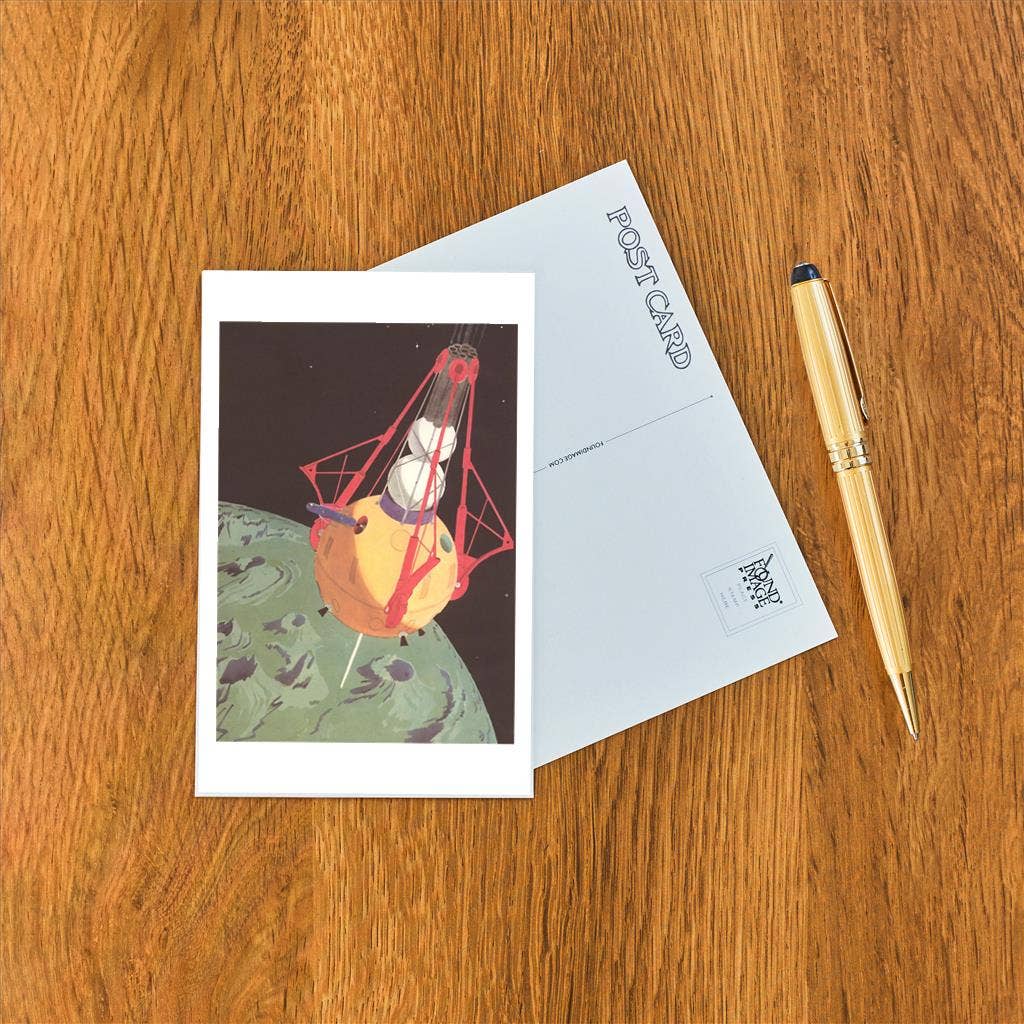 Found Image Press - Wholesale Postcard - Postcard OS-64 Satellite Above the Moon1