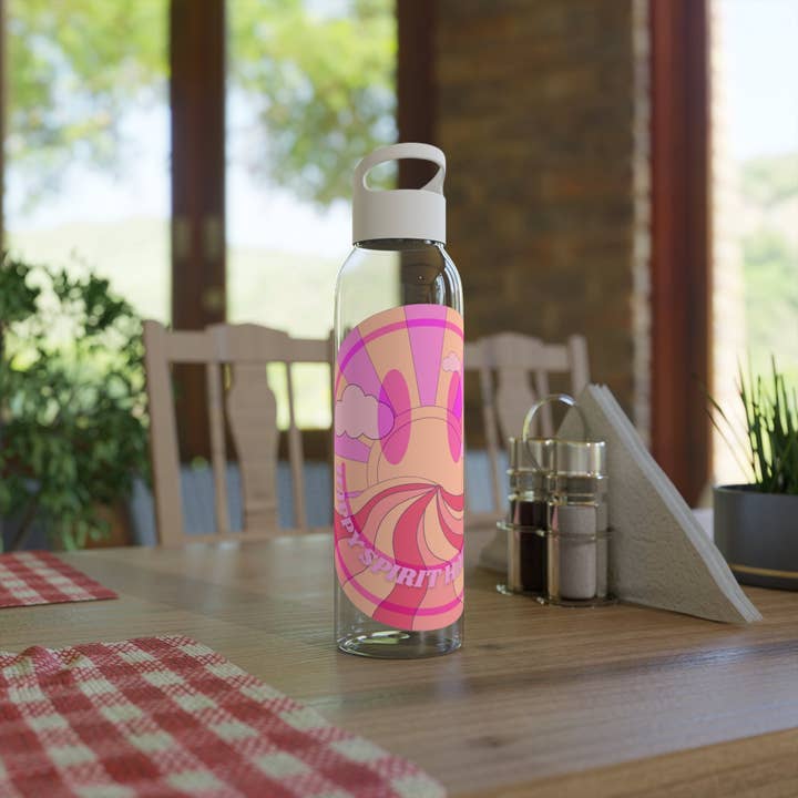 Happy Life Stuff - Wholesale Water Bottle - Aesthetic Happy Spirit Happy Life Water Bottle, Aesthetic Pink Bottle, Smile Face, Trendy Tumblr Bottle, Happy Mind Tumbler, BPA Fre16