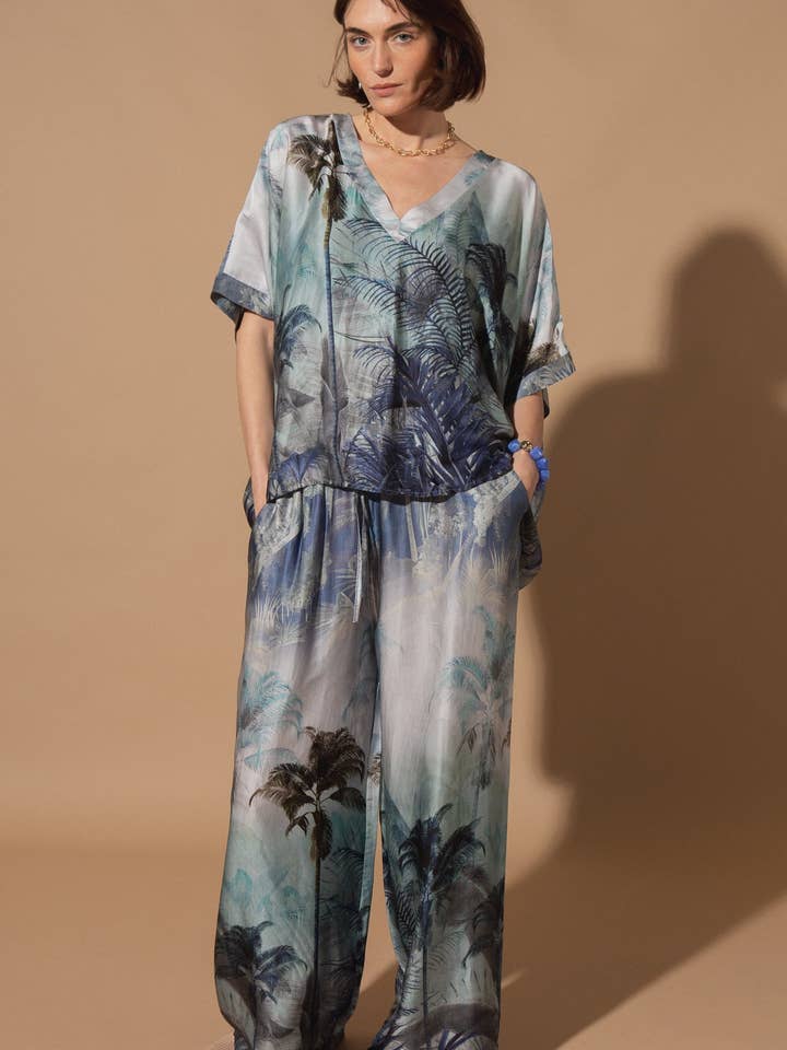 Palm Tree Silk Set for wholesale by Tilley & Grace