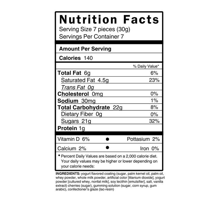 Cherryland's Best - Wholesale Dried/Dehydrated Fruit - Yogurt Covered Cherries 7.5oz / 12ct1