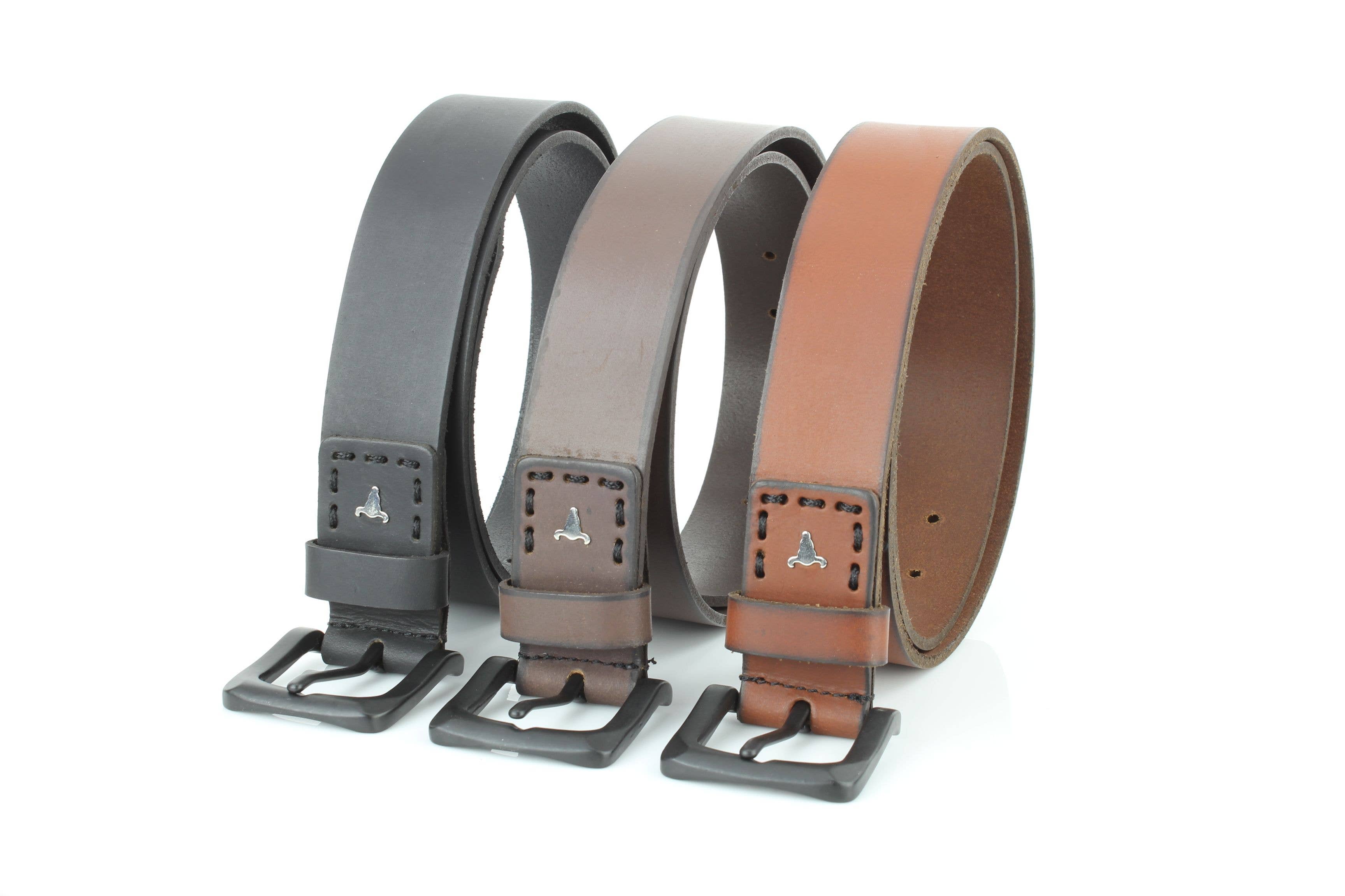 Leather Impressions Inc - Vente Ceinture – unisexe - Ceinture en cuir classique avec coutures fines et logo - ABB 01027