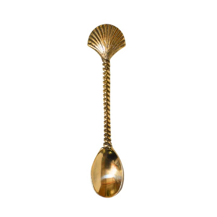 Hippie Monkey - Wholesale Table Spoon (Cutlery) - Gold Coffee Spoon - Shell - Golden Spoon - Hippie Monkey