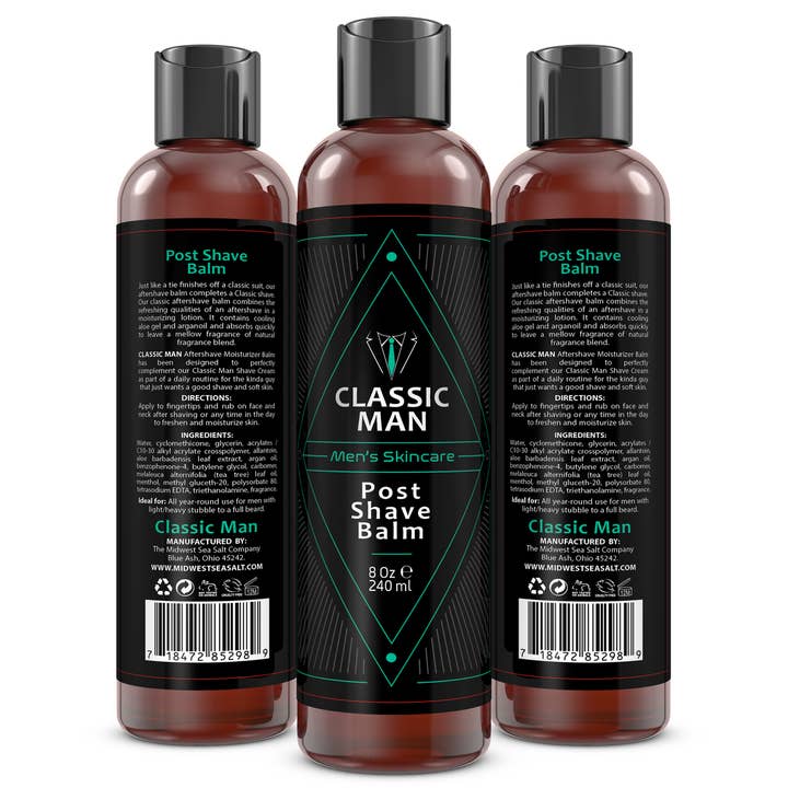 The Midwest Sea Salt Company - Wholesale Beard styling product - Classic Man Post Shave Balm - 8oz4