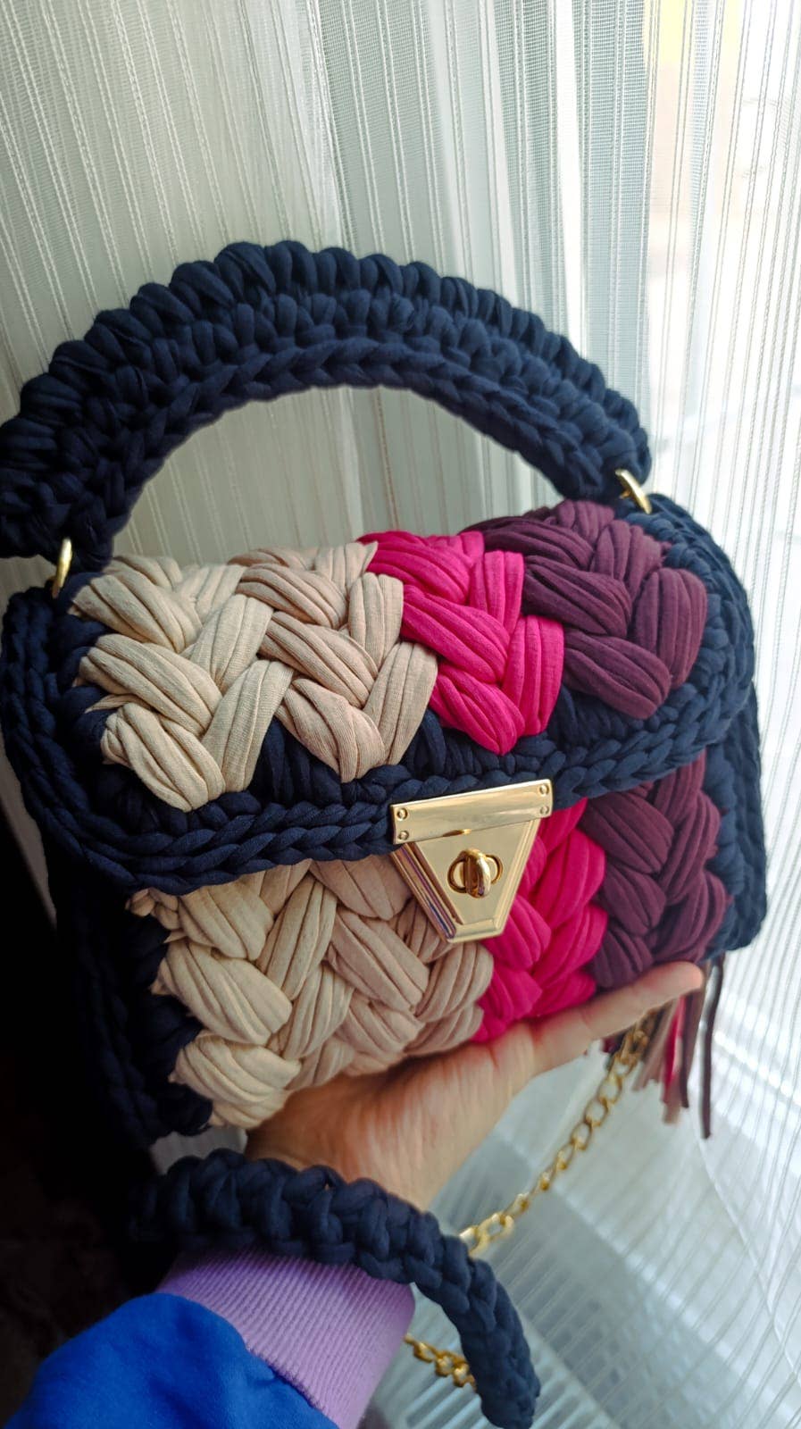 CHQEL - Vente Pochette – femme - Pochette de soirée CHQEL pour femmes, sac à main au crochet 1