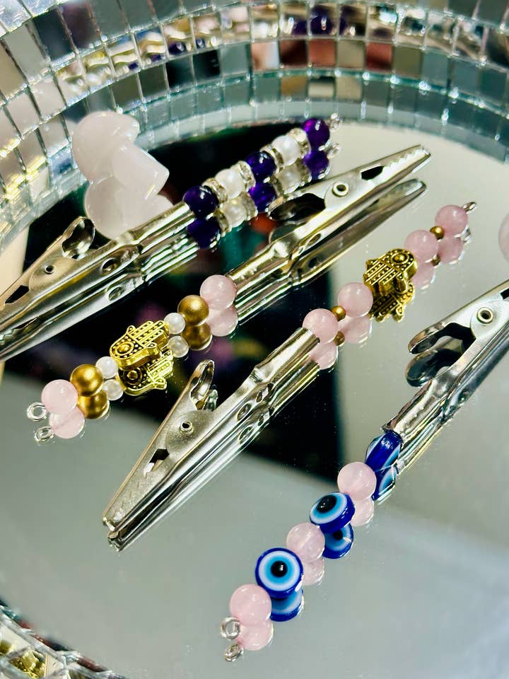 Crystal Clips! for wholesale by Essential Sage