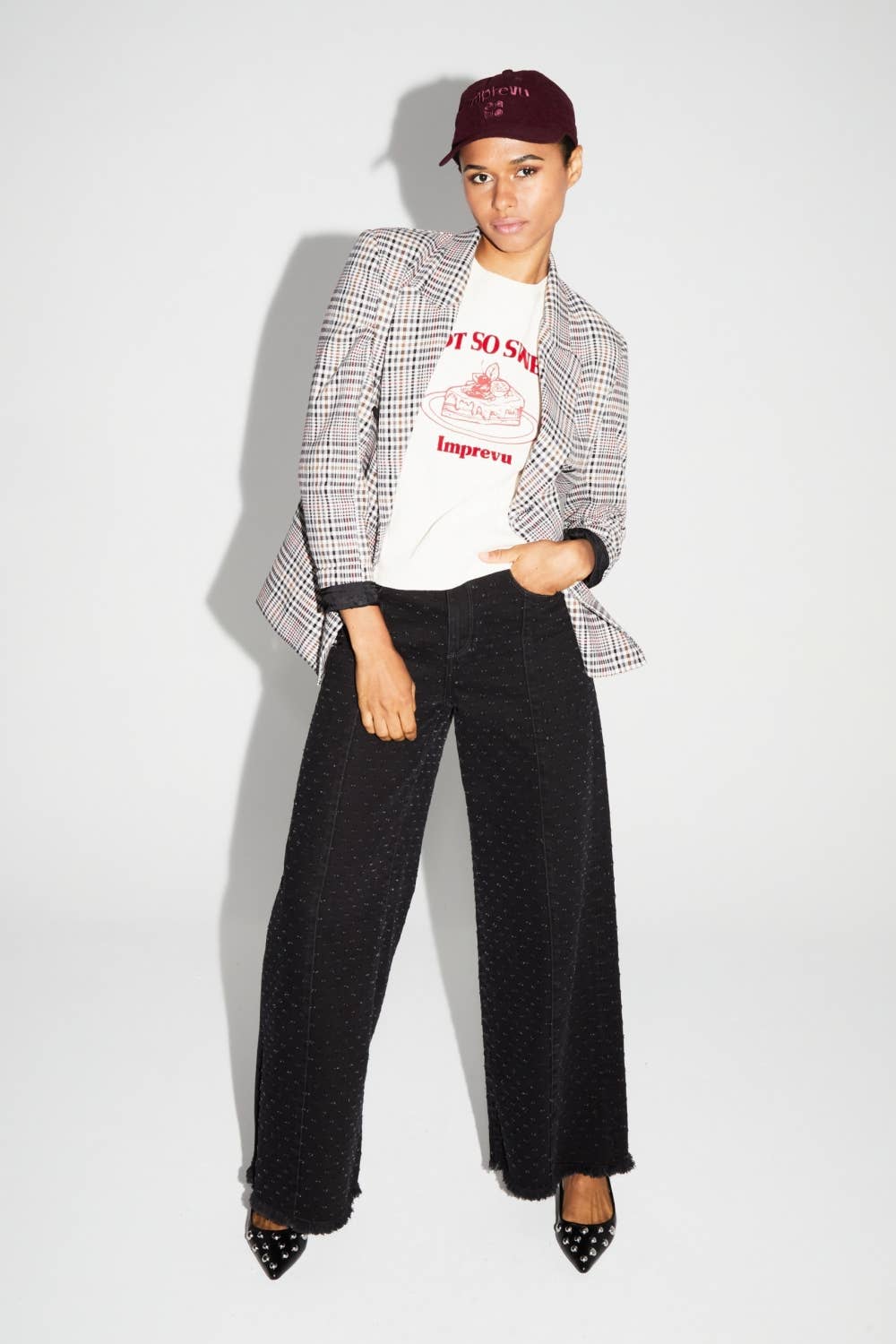 IMPREVU - Vente Casquette queue de cheval – femme - Casquette Imprevu Velvet Bordeaux0