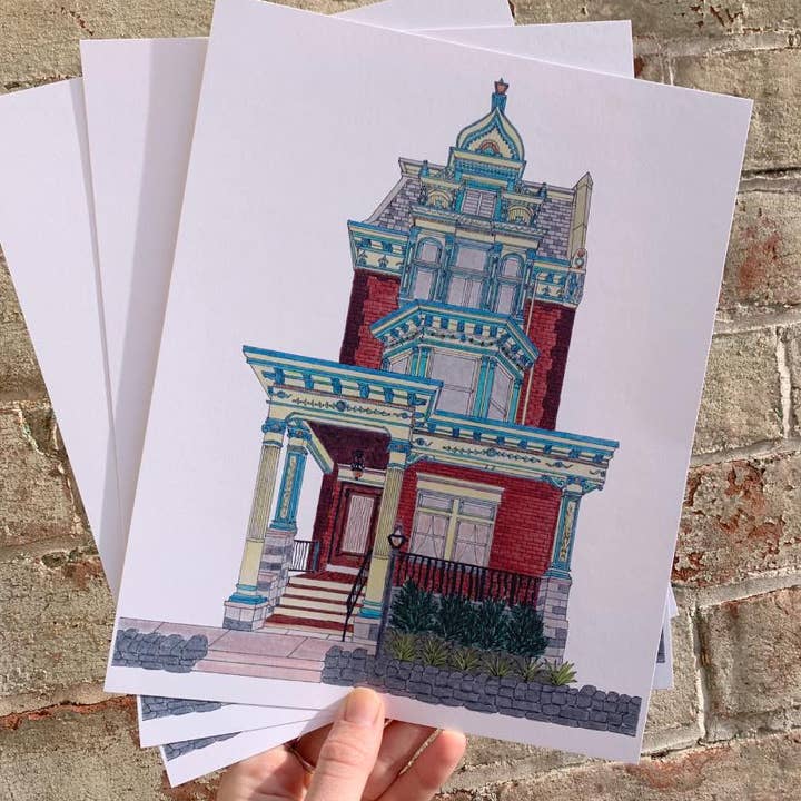 West Philly Victorian House 8x10 Print for wholesale by ArtByAlicia
