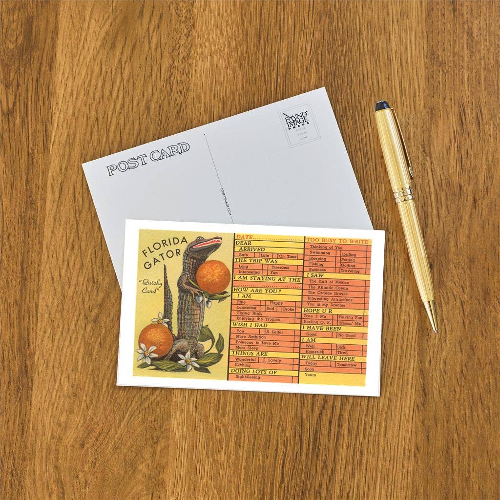 Found Image Press – Postal por atacado – Postal FL-867 Jacaré da Flórida, Cartão de Pesquisa1