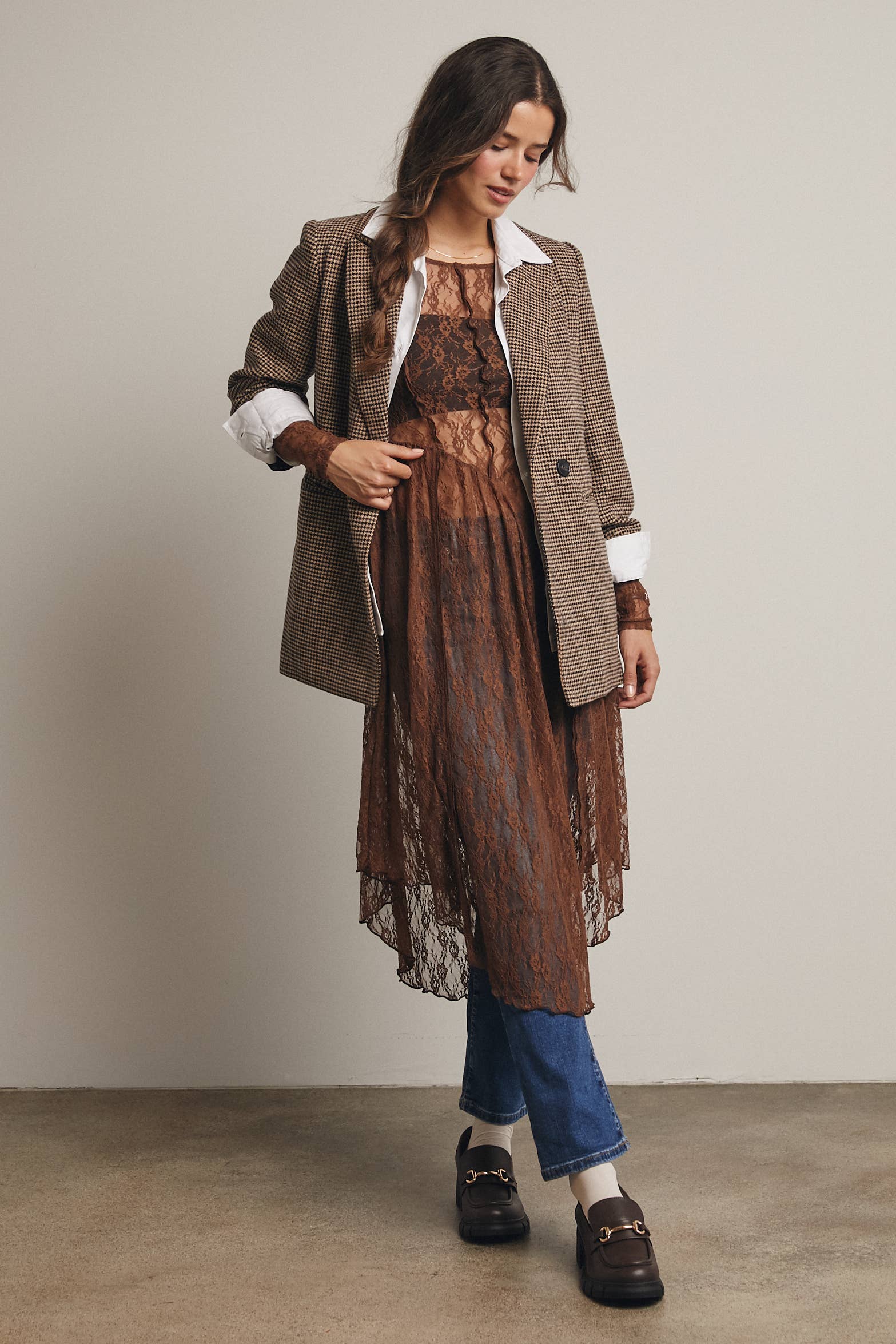 Forte – wholesale Klänning - Dam – Skir Spetslagerklänning FD000427