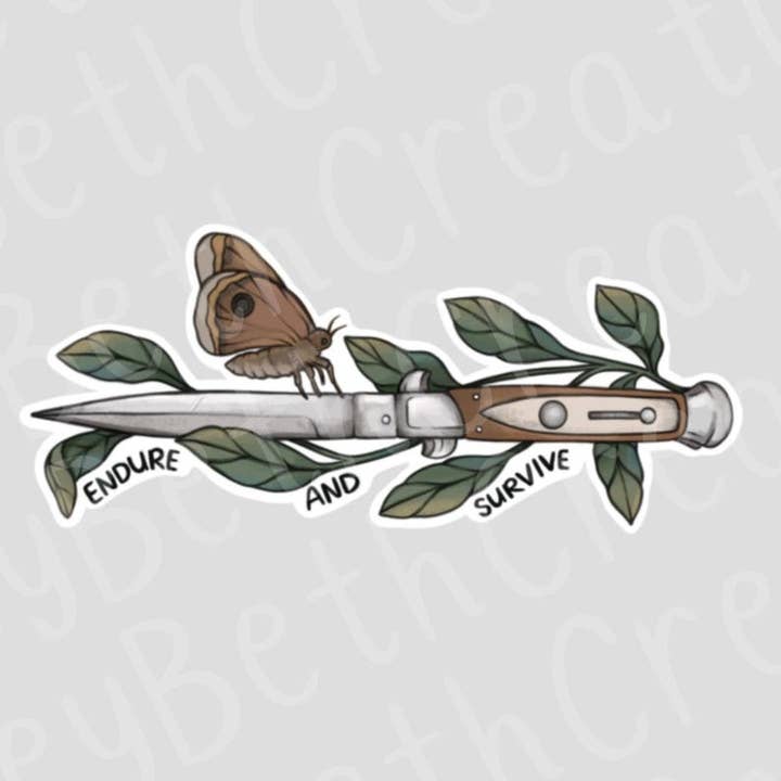 The Last of Us Sticker | Ellie’s Knife | TLOU Sticker | Endure and Survive | Waterproof Sticker for wholesale by CarleyBethCreations