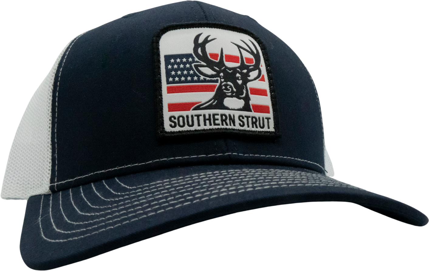 Southern Strut - Vente Casquette de camionneur – unisexe - Patch Trucker Tissé Cerf Américain - Casquette Sélectionnée à la Main à 10 $ !5