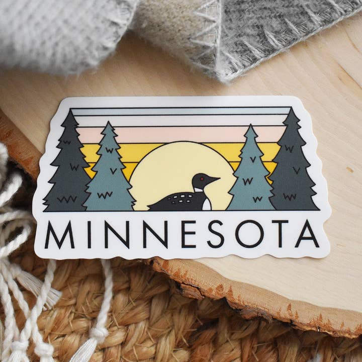 Minnesota Sunrise Sticker for wholesale by Wild North Co