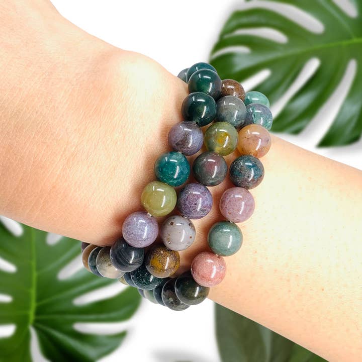 Soul Charms - Wholesale Beaded Bracelet - Indian Agate Beaded Crystal Bracelet7