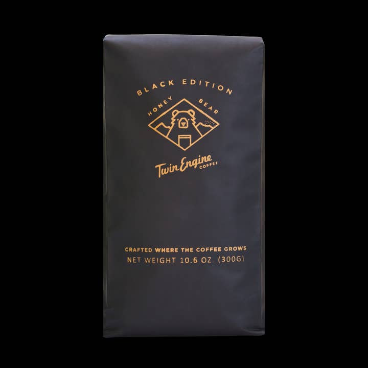 Twin Engine Coffee - Wholesale Ground Coffee - Honey Bear Black / GRD Organic Fair Trade Specialty Coffee1